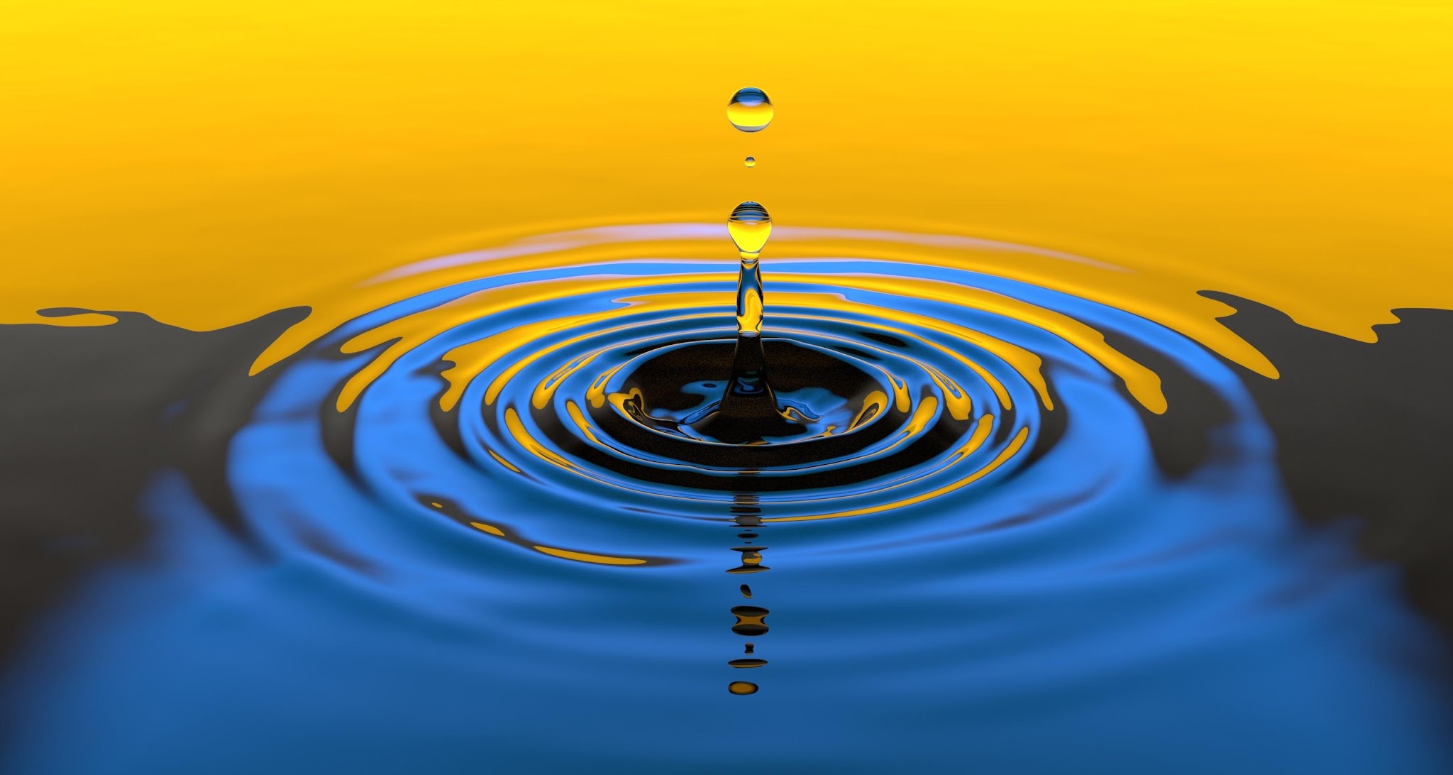 Water drop ripple